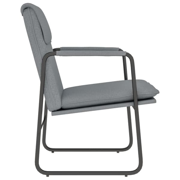 Loungestol ljusgrå 55x64x80 cm tyg