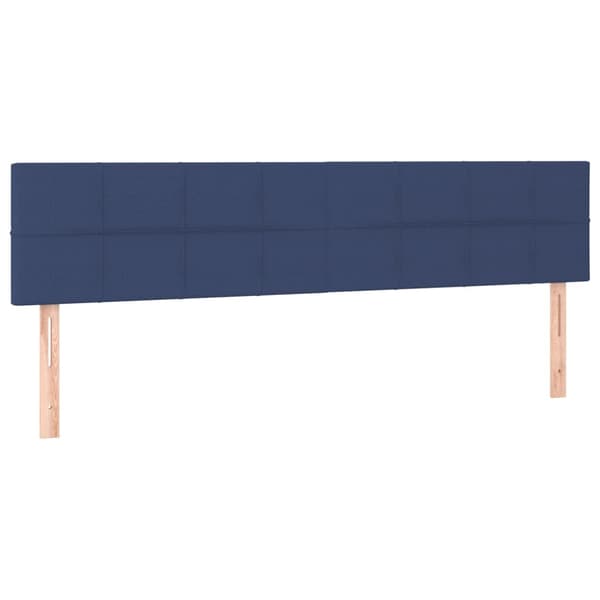 Ramsäng med madrass blå 180x200 cm tyg