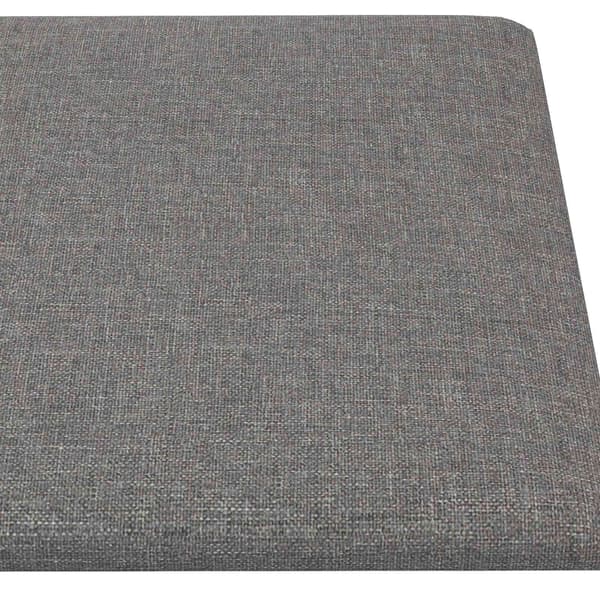 Väggsänggavel 12 pcs Ljusgrå 60 x 30 cm tyg