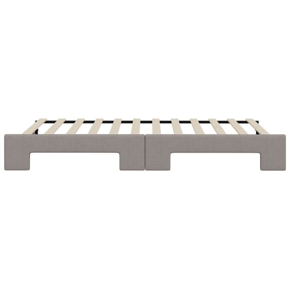 Dagbädd utdragbar taupe 100x200 cm tyg