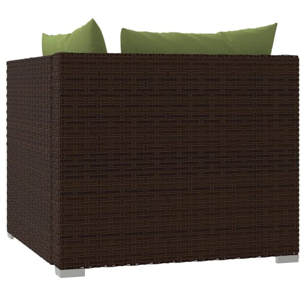 Soffa 2-sits med dynor konstrotting brun