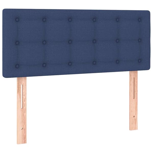 Ramsäng med madrass blå 80x200 cm tyg