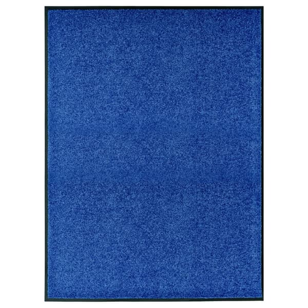 Dörrmatta tvättbar blå 90x120 cm