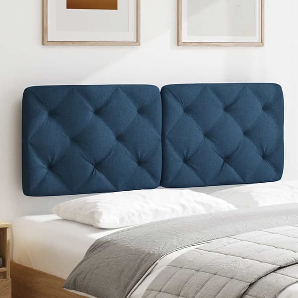 Headboard Cushion Blue 140 cm Fabric