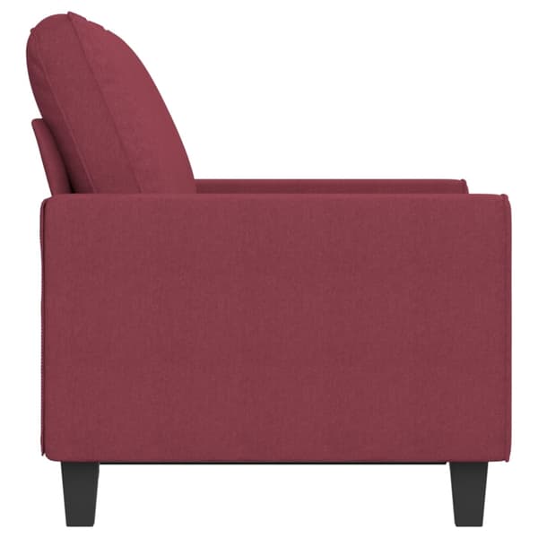 2-sitssoffa vinröd 120 cm tyg