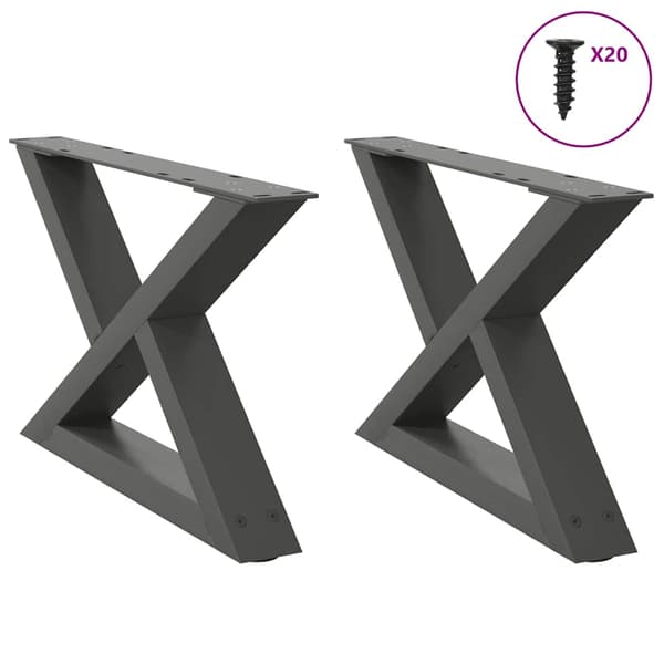 Soffbordsben 2 st antracit 50x(30-31,3) cm stål