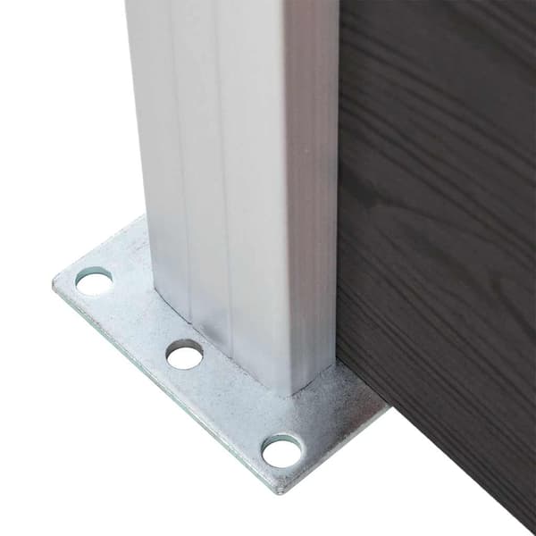 Staketpanel WPC 175x186 cm svart