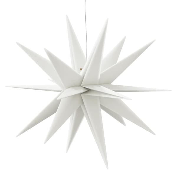 Stjärna med LED-belysning vikbar vit 57 cm