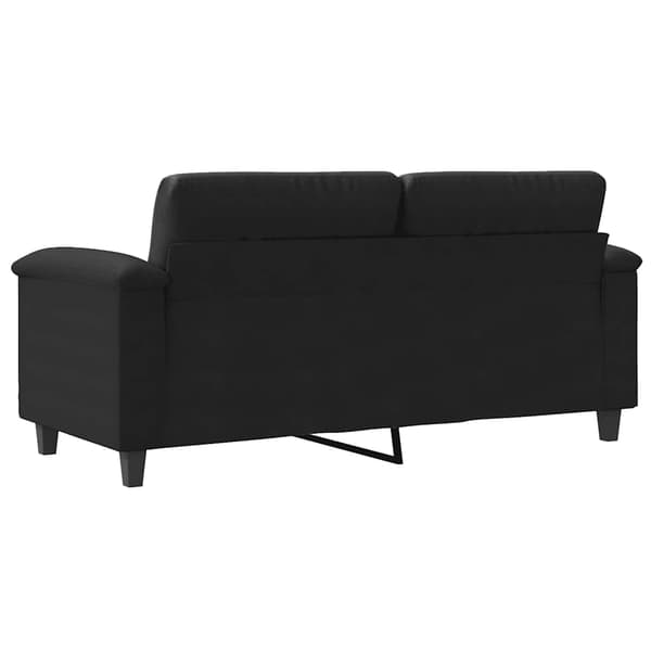 2-sitssoffa svart 140 cm mikrofibertyg
