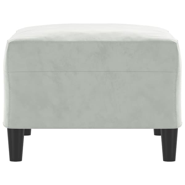 Fotpall Ljusgrå 70x55x41 cm sammet