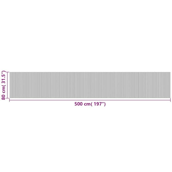 Matta rektangulär brun 80x500 cm bambu