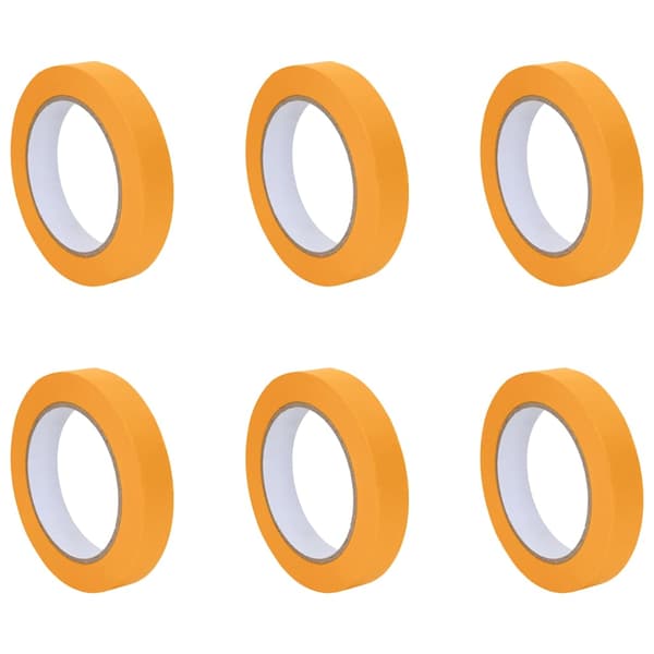 Målartape 6 pcs Gul 19 mm x 50 m Papper