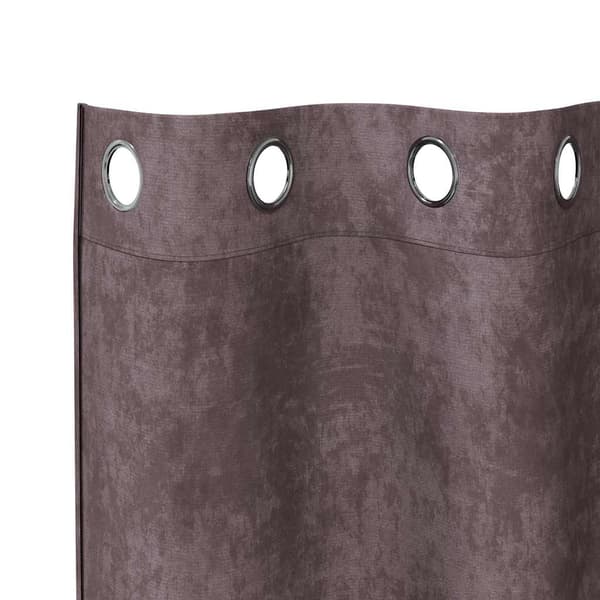 Sammetsgardiner 2 st Brun 245 x 140 cm Sammet