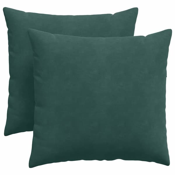 Sofakuddar 2 pcs Mörkgrön 45 x 45 cm Kordread tyg