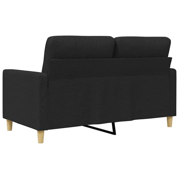 2-sitssoffa ljusgrå Svart 120 cm tyg