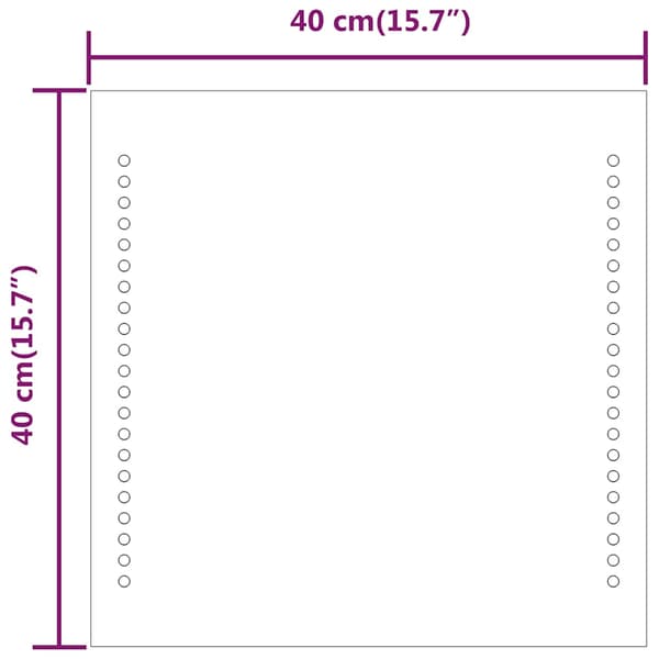 Badrumsspegel LED 40x40 cm