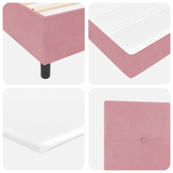 Bäddfjäder med madrass Rosa 200 x 140 cm Polyester