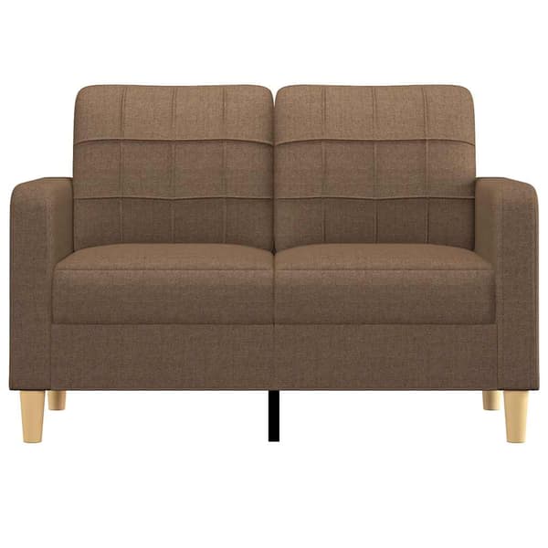 2-sitssoffa brun 120 cm tyg