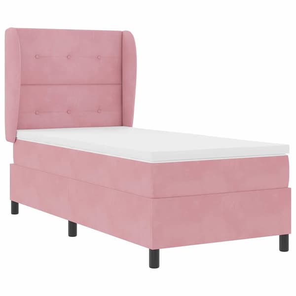 Bäddfjäder med madrass Rosa 200 x 90 cm Polyester