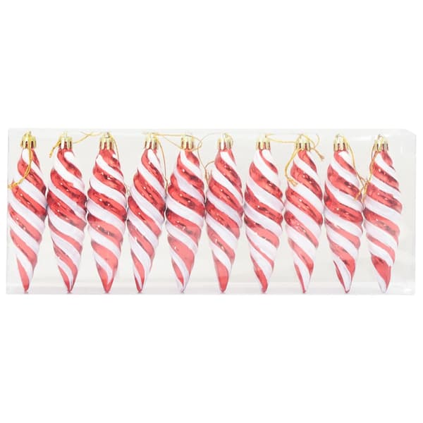 Jul Spiralformad Kula 40 pcs Röd Plast