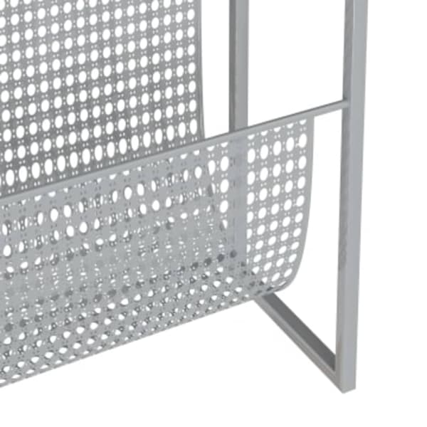 Tidningsställ silver 35x15x45 cm stål