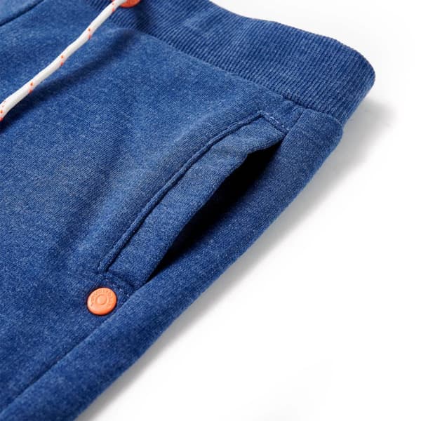 Barnshorts med snöre mörkblå melange 128