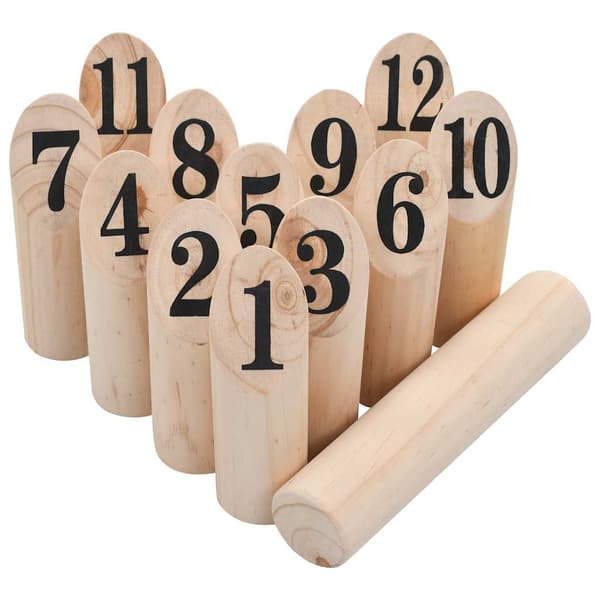Nummerkubb set trä