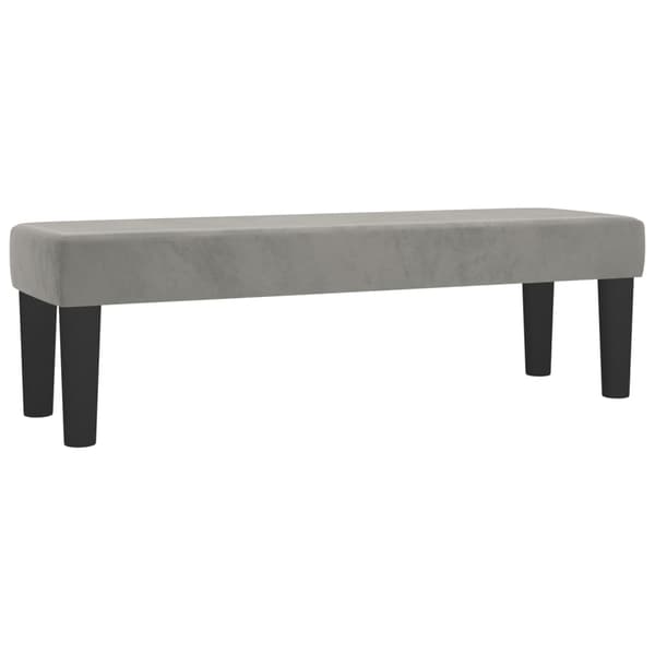 Ramsäng med madrass ljusgrå 140x190 cm sammet