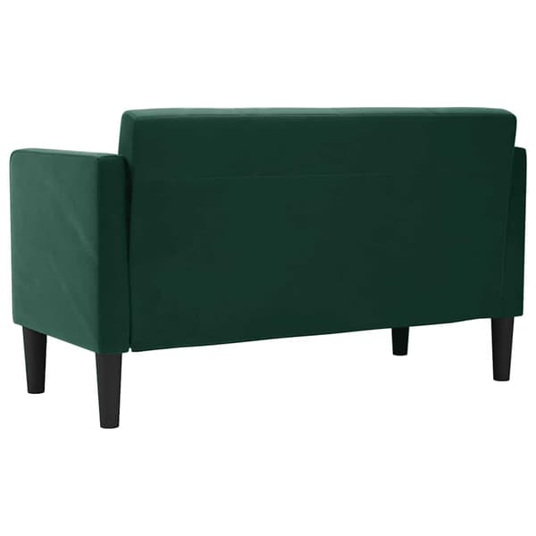 Loveseat soffa mörkgrön 111 cm sammet