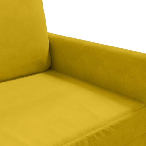 2-sitssoffa gul 140 cm sammet