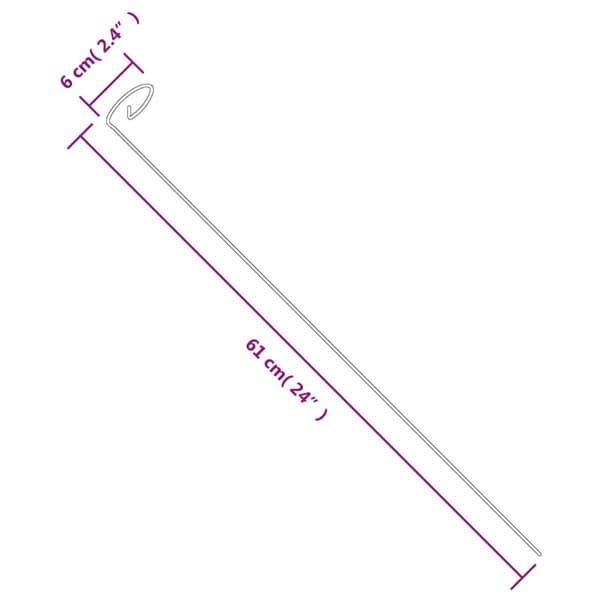 Växtstöd 20 st mörkgrön 61 cm stål