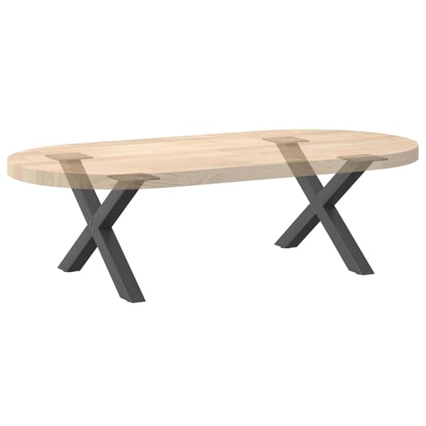 Soffbordsben X-formade 2 st antracit 60x(30-31) cm stål