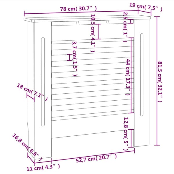 Elementskydd MDF 78 cm