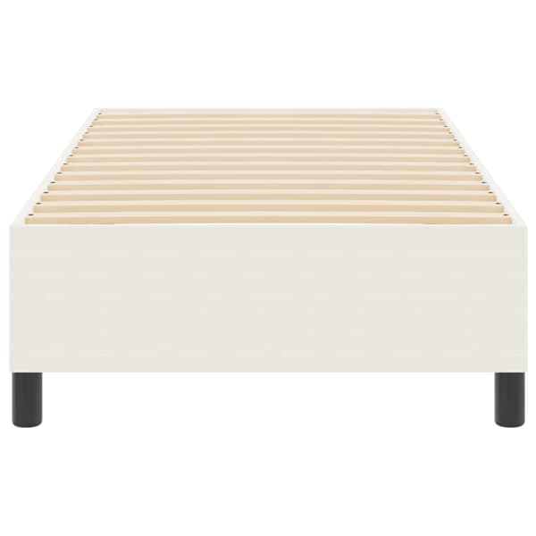 Plattform sängram Kräm 90 x 200 cm Kordread tyg