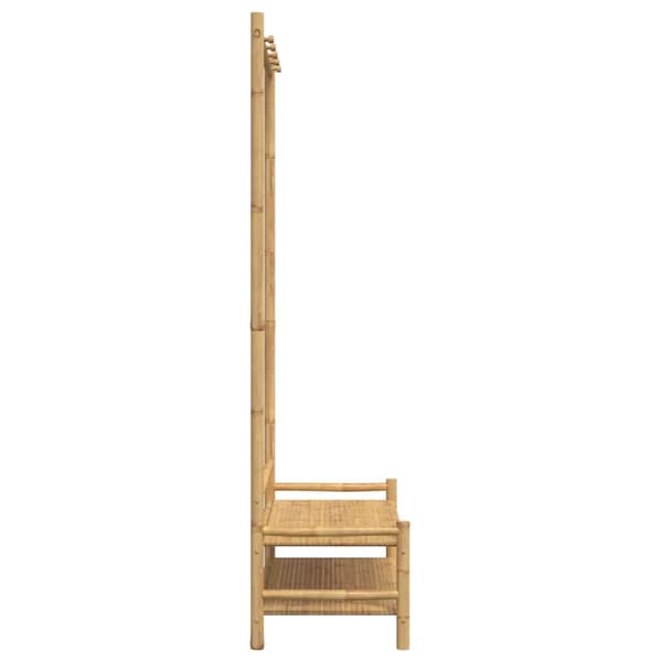 Klädställ med hyllor 103x40x183 cm bambu