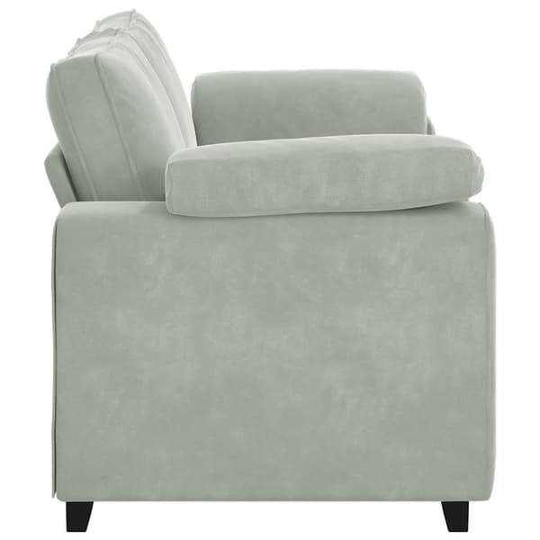 Loveseat soffa ljusgrå 180x77x82 cm sammet
