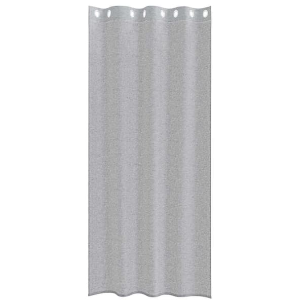 Voile Gardin 2 st Mörkgrå 260 x 140 cm Polyester