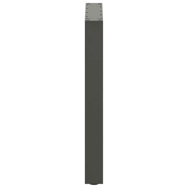 Matbordsben U-formade 2 st antracit 70x(72-73) cm stål