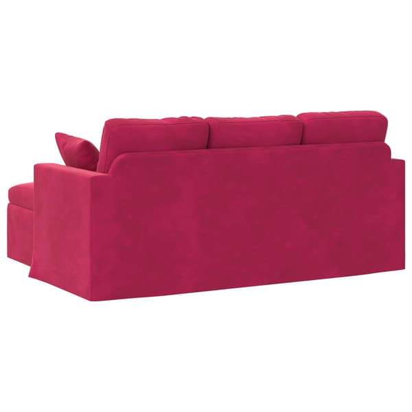 Soffa Vinröd 178 x 134 x 80 cm Sammet