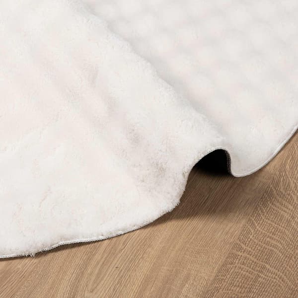 Områdesmattor Rund SIROLO Gräddvit Ø 200 CM Polyester