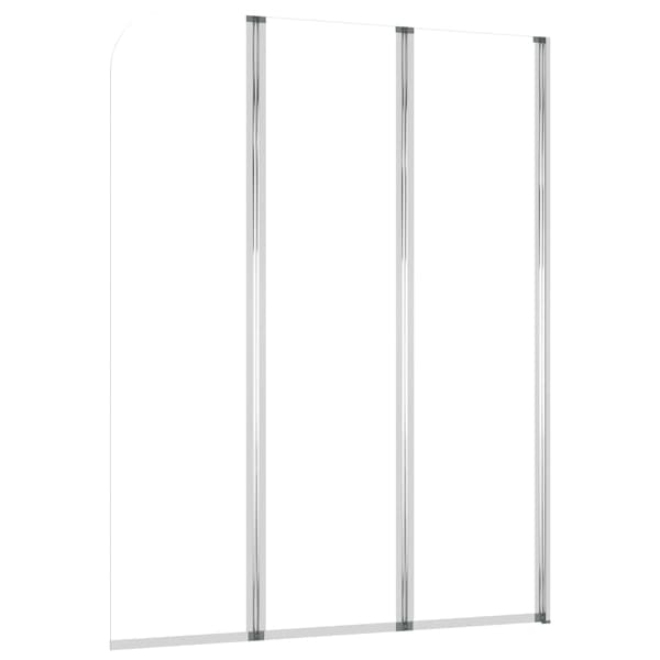 Badkarsvägg 2 st 104x130 cm härdat glas transparent