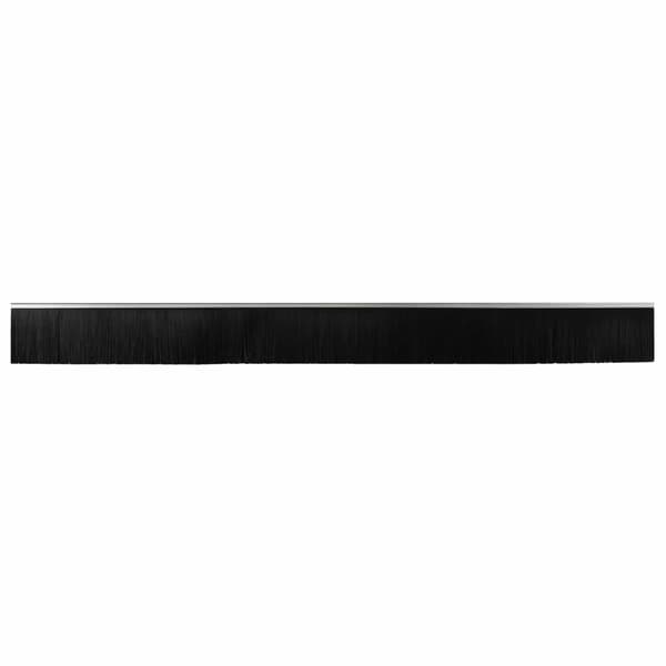Självhäftande dörrborstlist 12 pcs Silver 100 cm