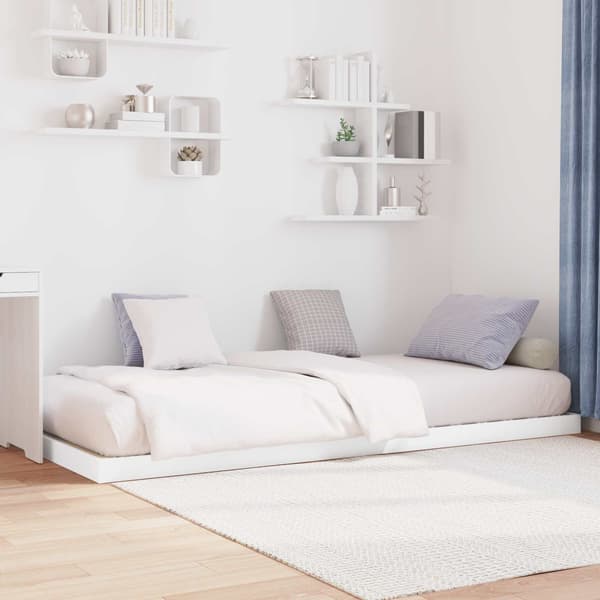 Sängram Vit 80 x 200 cm Konstruerat trä