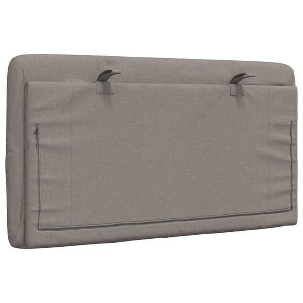 Headboard Cushion Taupe 90 cm Fabric