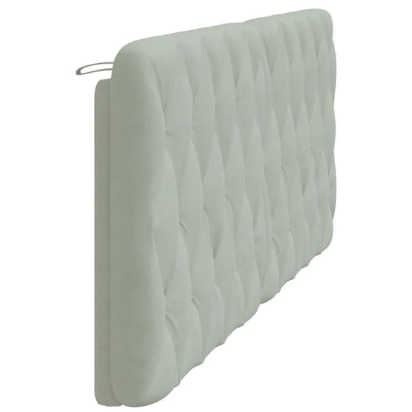 Headboard Cushion Light Grey 200 cm Velvet