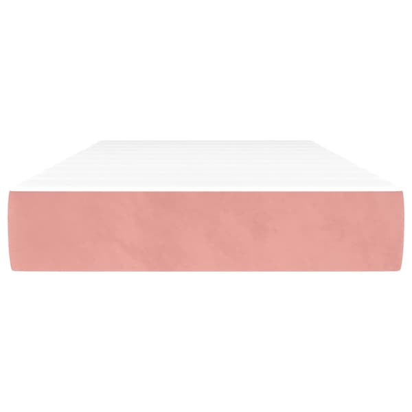 Pocketresårmadrass medium rosa 90x200x20 cm sammet