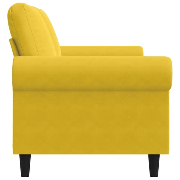 2-sitssoffa gul 140 cm sammet