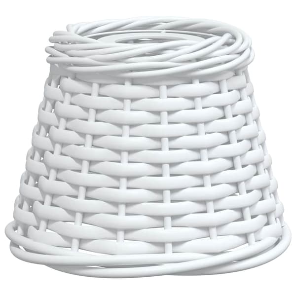 Taklampskärm vit Ø15x12 cm korgmaterial