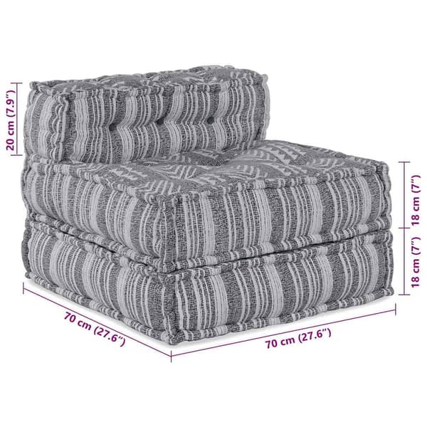 Modulsofa enhet Tyg Grå Tryck 70 x 70 x 56 cm