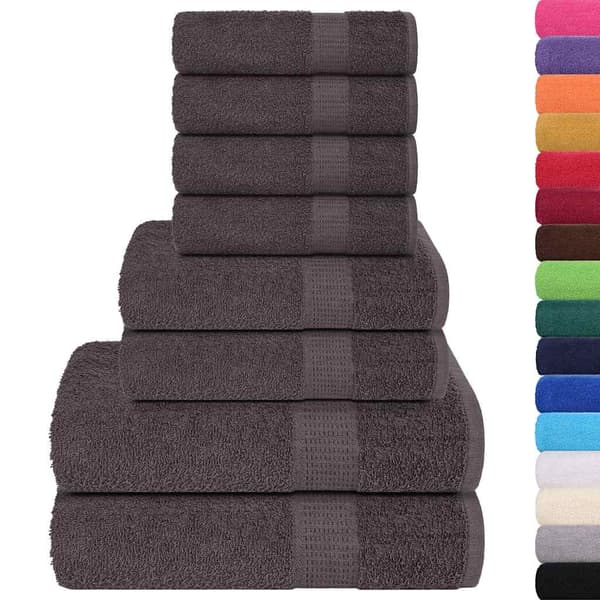 8-delat handduksset FROGN antracit 360 gsm